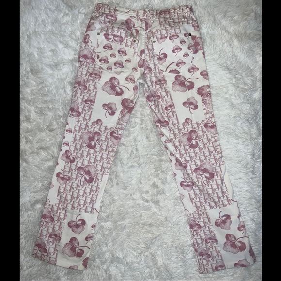 ❌ SOLD ❌ 💗RARE💗 Authentic Vintage Christian Dior Cherry Blossom Trotter Pants - Picture 5 of 14